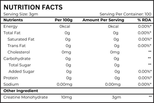 Creatine Monohydrate Powder